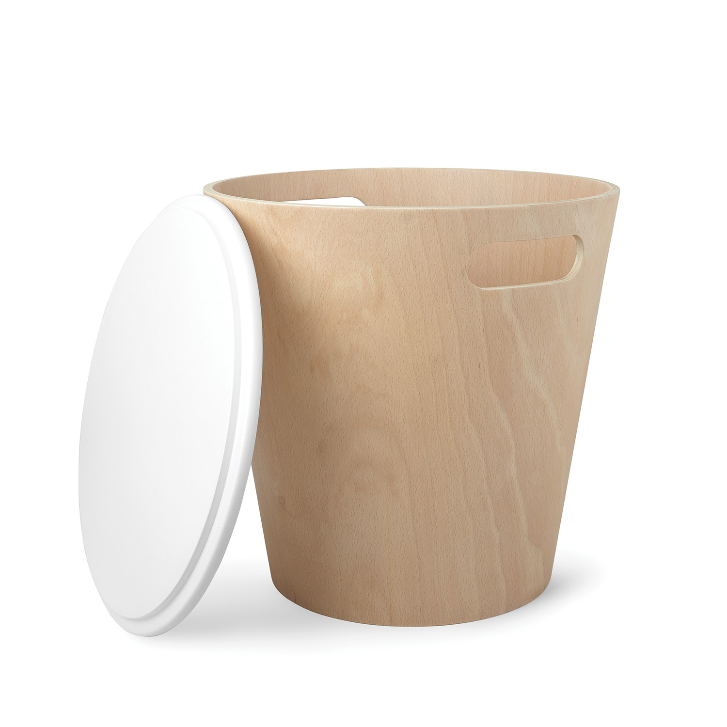 Woodrow Bentwood Storage Stool - Thumbnail 5