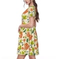 thumbnail image 2 of Lsque Rose Daisy Print Women's Casual Dress T-Shirt Summer Short Sleeve Scoop Neck Swing Dresses, 2 of 6