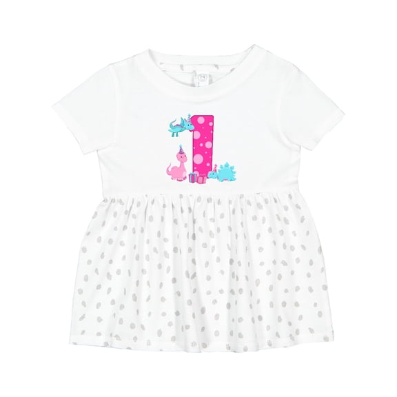 Inktastic Dinosaur Party-first Birthday Girls Baby Dress