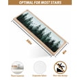 thumbnail image 4 of Green Mist Forest Stair Treads for Wooden Steps Indoor Runner Rug Carpet, Farmhouse Trees Nature Landscape 4 Pieces Peel and Stick Staircase Step Treads Covers Washable Throw Door Mats, 30"x8", 4 of 6
