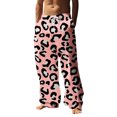 thumbnail image 1 of WEAIXIMIUNG Pantalon Extensible pour Hommes Mode Homme Décontractée Imprimé Léopard Numérique 3D Pantalon Droit Décontracté de Bureau, 1 of 5