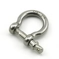 thumbnail image 6 of Heyous Stainless Steel 316 D Ring Bow Shackle 1/4 inch Shackle Heavy Duty Screw Pin Anchor Bow Shackle 480LBS 6Pack, 6 of 14