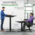 thumbnail image 3 of Rise Up 48x30” Bamboo  Solid Top Electric Standing Desk | One-Piece Memory Desktop Dual Motor Adjustable Height Desk 27–47” Ergonomic Sit Stand Workstation, 3 of 10