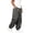 Mens Black Pants, variant on Mens Baggy Harem Pants Plus Size Gingham Wide Leg Trousers Drawstring Elastic Waist Plaid Pants Casual Lightweight Comfy Long Pants with Pockets