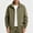 Army Green, variant on Men's Stand Collar Zip Jacket, Water Repellent Lightweight Windbreaker with Elastic Cuffs, Plus Size M-5XL for Spring Fall Casual Wear