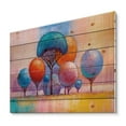 thumbnail image 2 of Designart 'Autumn Colorful Fantasy Trees II' Modern Print on Natural Pine Wood, 2 of 5
