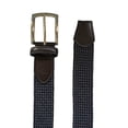 thumbnail image 2 of Ferrioni Cinturón Textil Trenzado Elástico Hombre Negro Gris Hebilla Metal 34mm, 2 of 4