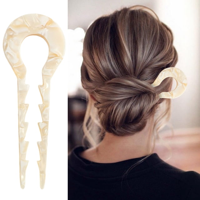 Salud y belleza, Herramientas de belleza, Herramientas de modelado, Herramientas de peinado, Accesorios de moda para el cabello Horquilla de acetato en forma de U, Moño sin horquilla, Tocado, Horquill