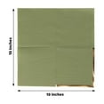 thumbnail image 3 of Efavormart 50 Pack Olive Green Paper Beverage Napkins with Gold Foil Edge, Soft 2 Ply Disposable Cocktail Napkins - 5"x5", 3 of 6