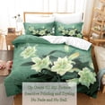 thumbnail image 3 of Full Twin Single 3pcs Size King Set Bedding Lotus Pillowcase With Bed Double Set Cover Duvet Flower Green, 3 of 7