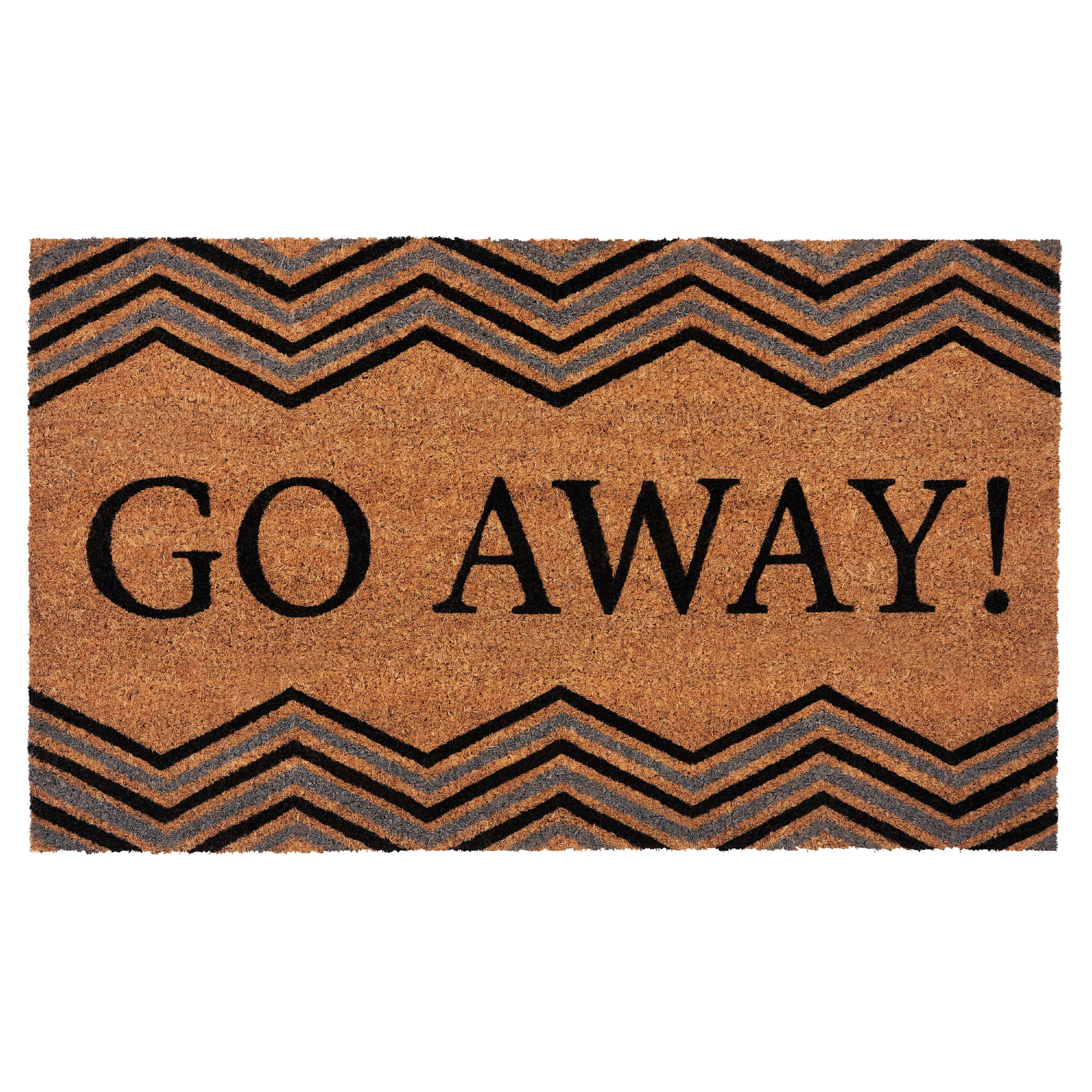 Achim Printed Coir Door Go Away Door Mat,18' x 30'