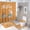 style-264, variant on 4 Piece Decor Shower Curtains Sets Personalised Sleigh Rabbit Bathroom Decor Set with Non-Slip Rugs Toilet Lid Cover And Bath Mat Personalized Gifts 12 Plastic Hooks for Bathroom Decor Set
