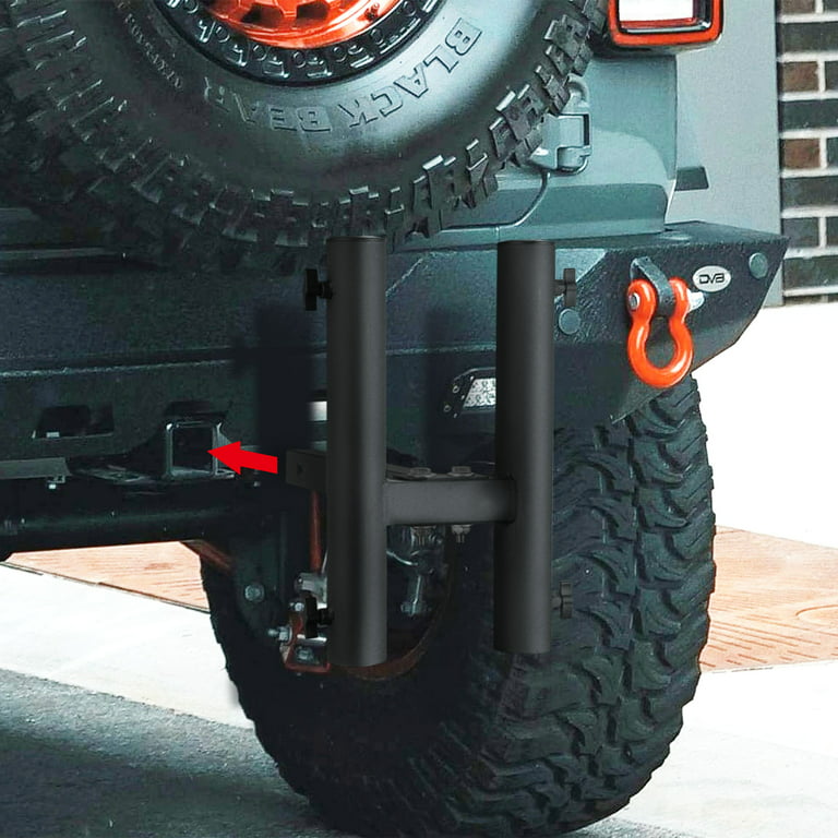 Trailer Hitch Flag Pole Holder for Poles Up to 2 Dia. Receiver Bracket Rv  Flag Mount for Truck with 2 Anti-Wobble Screws Compatible with 2 Hitch