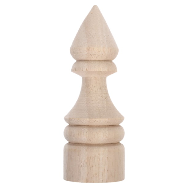 Remates de madera sin terminar: remates decorativos para postes de cama, extremos de barras de cortina, remates para astas de bandera, remates para manualidades, decoración de muebles (4 x 10 cm)