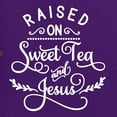 thumbnail image 5 of Wild Bobby Raised on Sweet Tea and Jesus Inspirational/Christian Unisex Graphic Hoodie Sweatshirt, Purple, Large, 5 of 5