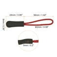 thumbnail image 2 of Uxcell Zipper Pulls Pull Head Handle Replacement Tab Tags Cord Extension for Backpacks Bag Handbags Black, Red, 2 of 5