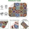 thumbnail image 4 of Dish Drying Mat Drainer Pads - Extra Large Microfiber Drying Mats for Dishes Kitchen Counter Super Absorbent Pads for Draining Racks (Brown,18"x24" ), 4 of 6