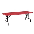 thumbnail image 3 of Pemberly Row Table Pliante Robuste en Plastique à Hauteur Réglable 30x72 Pouces Rouge, 3 of 7