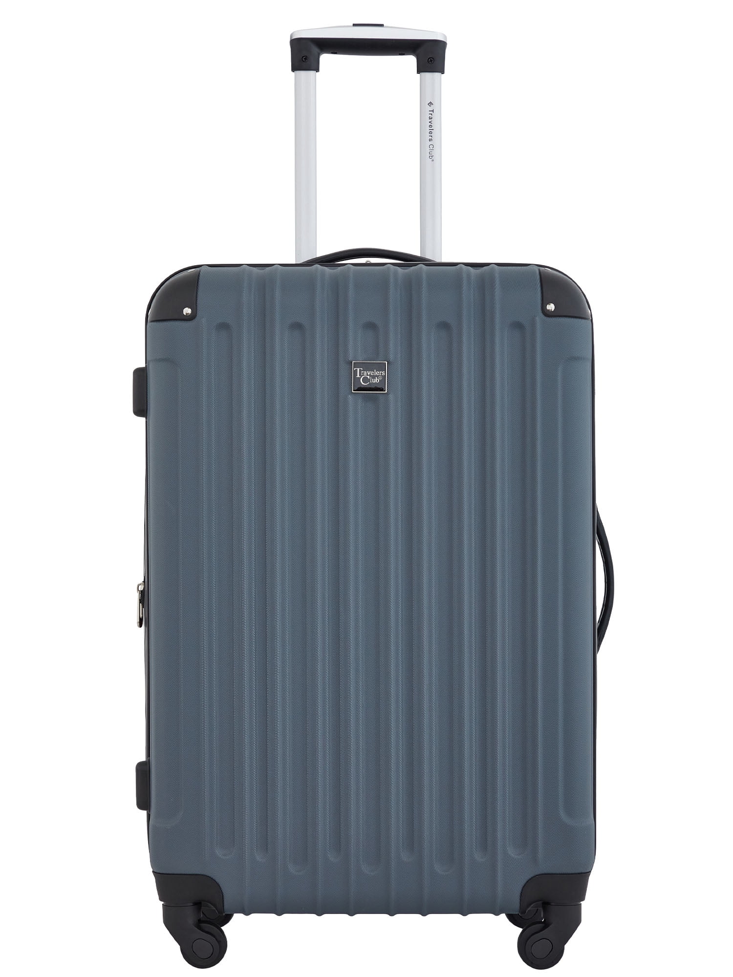 Travelers Club 4-Piece Hard Side Luggage Set with Spinner Wheels - Dark Slate Gray