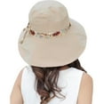 thumbnail image 3 of RYKJLWY Beach Hats for Women Summer Women Sun Hat Sunscreen Travel Sun Visor Hat Children Summer Beach Hat Womens Beach Hat（Beige,One Size）, 3 of 5