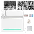 thumbnail image 1 of Djiypn Mini Photo Printer - Portable Pocket Sticker Printers for Phone Thermal Printer with 6 White Rolls Thermal Paper for Photo, Memo, Journal - Blue, 1 of 9