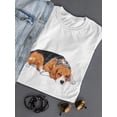 thumbnail image 3 of Cute Beagle Dog Resting T-Shirt Women -Image by Shutterstock, Female XX-Large, 3 of 4