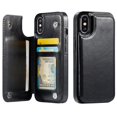 thumbnail image 1 of Funda tipo cartera Wefor para iPhone X/Xs de piel sintética con tarjetero, 1 of 7