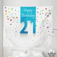 thumbnail image 1 of Colorful Tapestry, Party Themed Happy Birthday Celebration Words on Colorful Background, Fabric Wall Hanging Decor for Bedroom Living Room Dorm, 5 Sizes, Multicolor, by Ambesonne, 1 of 1