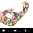thumbnail image 3 of Lsque Retro Summer Stamp Cooling Arm Sleeves for Men & Women -Compression Sleeves to Cover Arms for Working,Sun Sleeves for UV Protection,Breathable, Moisture-Wicking, 3 of 8