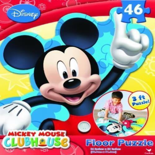 Toddler Toy Mickey Club House Floor Puzzle 46-Piece Kids Play Game Pretend New 