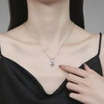 thumbnail image 6 of Leander's 925 sterling silver half-moon necklace and lab-grown diamond clavicle necklace are a high-end, romantic, and versatile clavicle necklace. A simple and stylish gift., 6 of 6