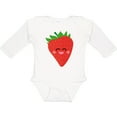 thumbnail image 3 of Inktastic Strawberry Kawaii Boys or Girls Long Sleeve Baby Bodysuit, 3 of 5