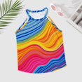 thumbnail image 2 of Irregular Stripe 2025 Women's Round Neck Vest Sleeveless Casual Sleeveless Long Women's Vest Top, 2 of 6