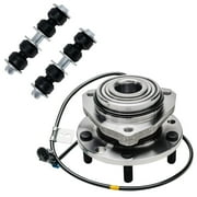 Detroit Axle Replacement for GMC Sonoma Jimmy / Chevrolet Blazer S10 Front Wheel Hub Bearing + Sway Bar Links 4WD - 3pc Fits select: 1997-2004 CHEVROLET S TRUCK S10, 1997-2001 OLDSMOBILE BRAVADA