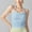 Blue, variant on Hvot&aat Women's Summer Sleeveless Solid Camisoles Halter Neck Backless Crop Top Slim Fit Sports Tank Tops