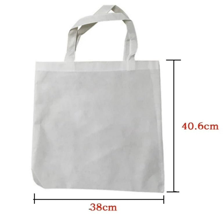 10pcs/pack Blank Sublimation Non-woven DIY White Shopping Bags