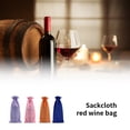 thumbnail image 4 of Injueey Bolsa de almacenamiento de vino con cordón, organizador portátil de regalos de champán para fiestas, bolsa de lino para Hotel, Almacenamiento y organización del hogar Rosa, 4 of 6