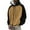 a-Khaki17441, variant on VNKIDY Men's Hoodies Autumn Winter Color Block Warm Sweatshirt Loose Fit Long Sleeve Drawstring Hooded Pullover For Cold Weather Leisure Tops