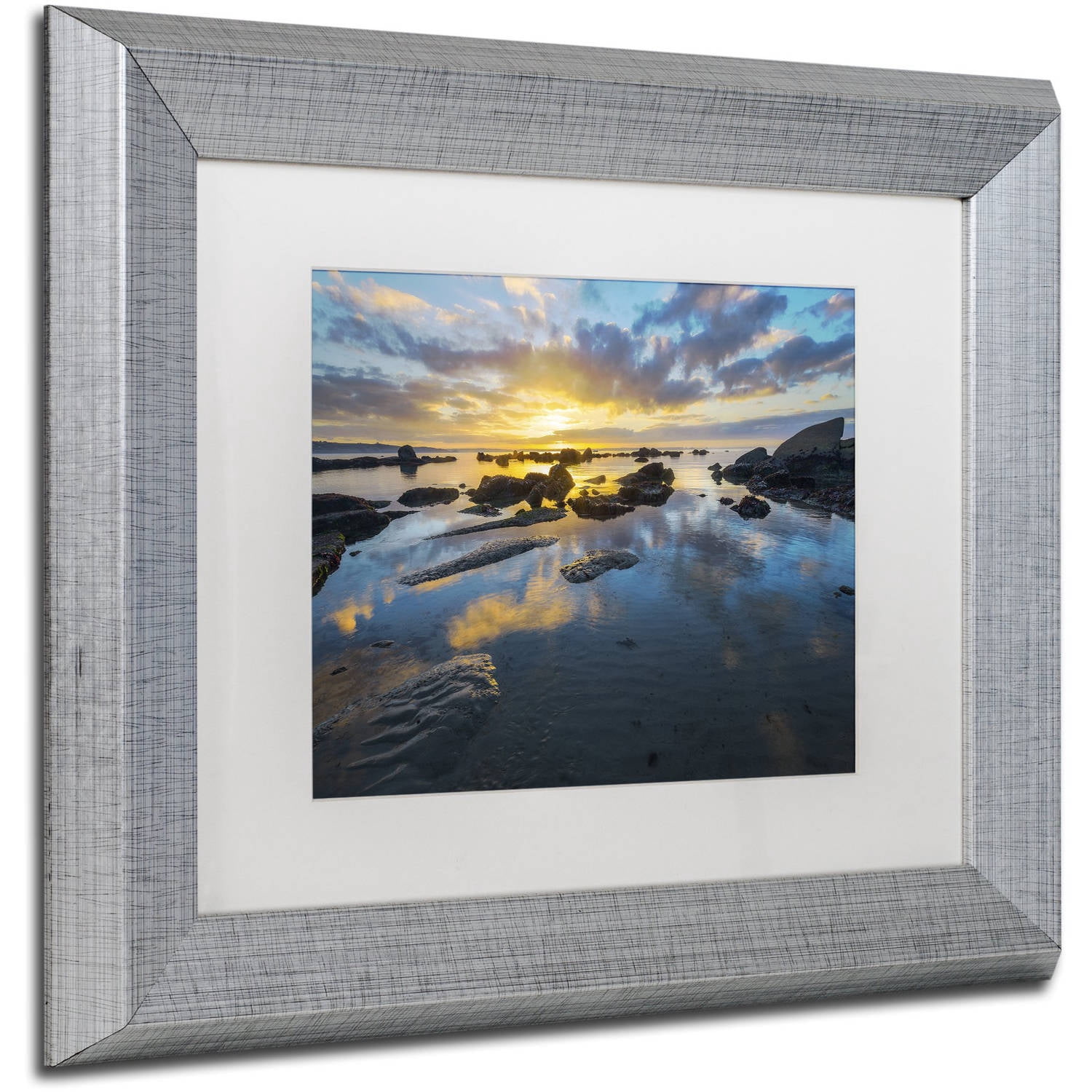 Trademark Fine Art "Nature's Gift" Canvas Art by Mathieu Rivrin, White Matte, Silver Frame