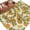 Off-White, variant on Round Rugs 6Ft, Orange Lemons Round Area Rug Washable Indoor Throw Carpet, Summer Botanical Checkered Farmhouse Soft Non Slip Circle Rug for Office Cabinet Home Decor Aesthetic
