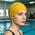 thumbnail image 4 of Toudaret Waterproof Swim Men Women Swimming Waterproof Adults Cloth Swim for Men Women Non-slip Breathable Bathing Comfortable Elastic Swim Pool Hat for Long, 4 of 8