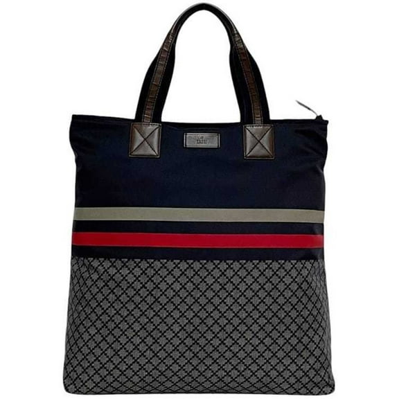 Pre-Owned Gucci Tote Bag ec-24085 Navy Diamante 268112 Nylon Leather 498879 GUCCI... (Good)