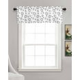 thumbnail image 3 of Cute Pumpkins Thanksgiving Kitchen Valances for Windows Farmhouse Linen Window Valance Curtain for Living Room Window Treatment Fall Leaves Pastoral Farm Valance Rod Pocket Topper Drape, 42 x 12 Inch, 3 of 6