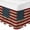 Brown, variant on Red American Flag Bed Skirt Queen Size 16 Inch Drop, Adjustable & Elastic Wrap Around Bed Skirts Pleated Dust Ruffles For Twin Full Queen Cal King Base Beds, Black White Stripe US Flag Retro Wooden