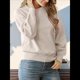 thumbnail image 4 of Suéter A Rayas para Mujer, Jersey de Larga con Cuello Redondo para Otoño, Tops de Punto, Ropa Informal de Gran Tamaño Y2K. Albaricoque Sólido S, 4 of 9
