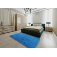 thumbnail image 4 of Ahgly Company Indoor Rectangle Mid-Century Modern Deep SkyBlue Oriental Area Rugs, 7' x 9', 4 of 6