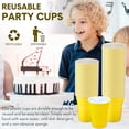 thumbnail image 5 of NOGIS 50 Pcs 16 oz Plastic Cups Disposable Drinking Cups Plastic Shot Glasses for Thanksgiving Christmas Birthday Wedding Party, Yellow, 5 of 7