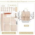 thumbnail image 2 of DIY Leather Shoulder Bag Making Kit PU Leather Crossbody Bag Sewing Pattern Materials Craft Kit Handicraft Women Messenger Bag Purse Making Supplies Personalized Gift Apricot Blanched Almond, 2 of 9