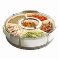 thumbnail image 3 of YIKA Tupperware Container Six Point With Handle Kitchen Sealed Spice Storage Box Transparent Dried Fruit Snack Tray Large Capacity Refrigerator Fresh-keeping Box Kitchen Storage white, 3 of 8