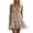 Beige, variant on Summer Deep V Neck Bohemian Mini Dress for Women Spaghetti Strap Open Back Ruffle Tiered Dresses